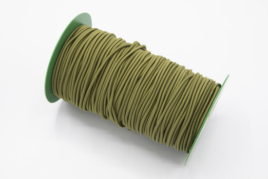 Bilde av Rund strikk polyester 3 mm oliven