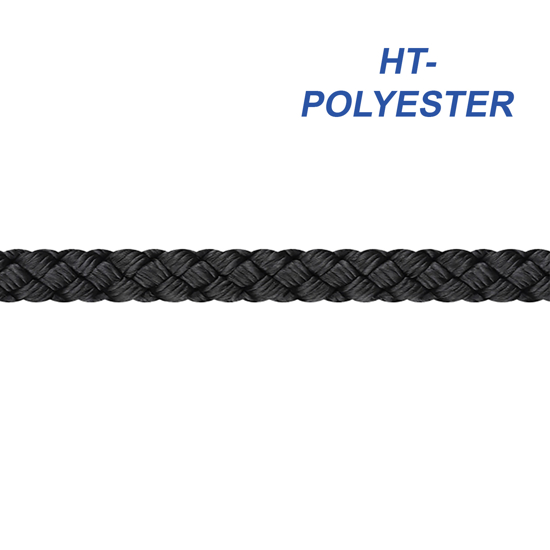 Bilde av Liros snor polyester flett 1,7 mm sort 500 m 