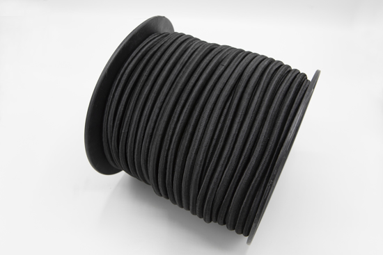 Bilde av Rund strikk polyester 12 mm sort 100 m 