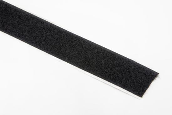 Bilde av Borrelås Premium bløtt/loop 50 mm m lim PS18 sort 